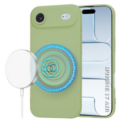 Husa silicon iPhone 17 Air Techsuit SoftFlex MagSafe, verde