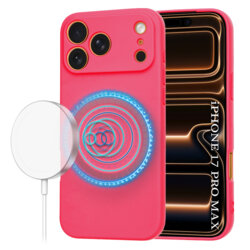 Husa silicon iPhone 17 Pro Max Techsuit SoftFlex MagSafe, fucsia