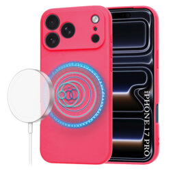 Husa silicon iPhone 17 Pro Techsuit SoftFlex MagSafe, fucsia