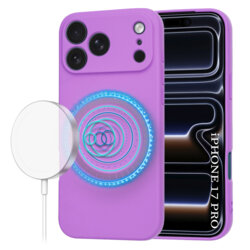 Husa silicon iPhone 17 Pro Techsuit SoftFlex MagSafe, mov
