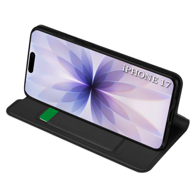 Husa iPhone 17 Techsuit Magskin Book, negru