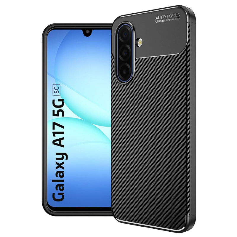 Husa Samsung Galaxy A17 5G Techsuit CarbonFiber, negru