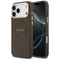 Husa iPhone 17 Pro Max Guess Peony Hot Stamp MagSafe, maro, GUHMP17XPSAMSECW