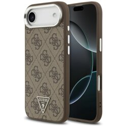 Husa originala Guess iPhone 17 Air Hardcase 4G Triangle Logo MagSafe, maro, GUHMP17MP4TSRCMW