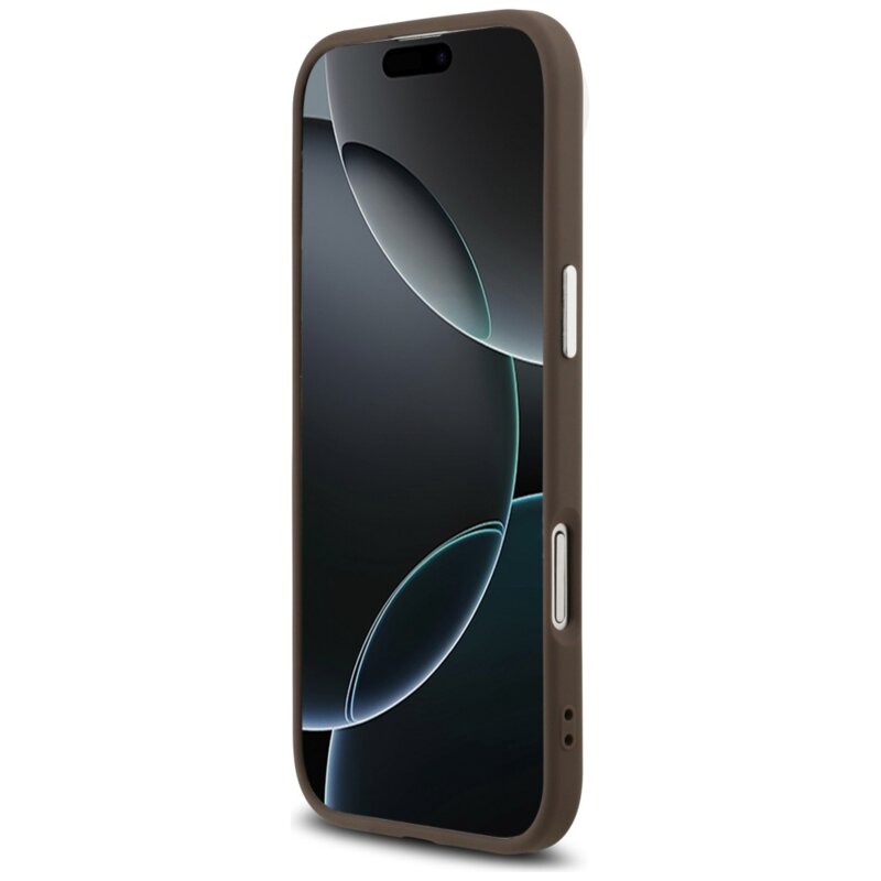 Husa originala Guess iPhone 17 Air Hardcase 4G Triangle Logo MagSafe, maro, GUHMP17MP4TSRCMW