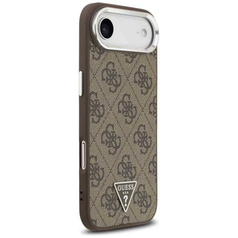 Husa originala Guess iPhone 17 Air Hardcase 4G Triangle Logo MagSafe, maro, GUHMP17MP4TSRCMW