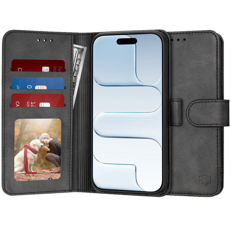 Husa 360 iPhone 17 Air Techsuit Diary Book, negru