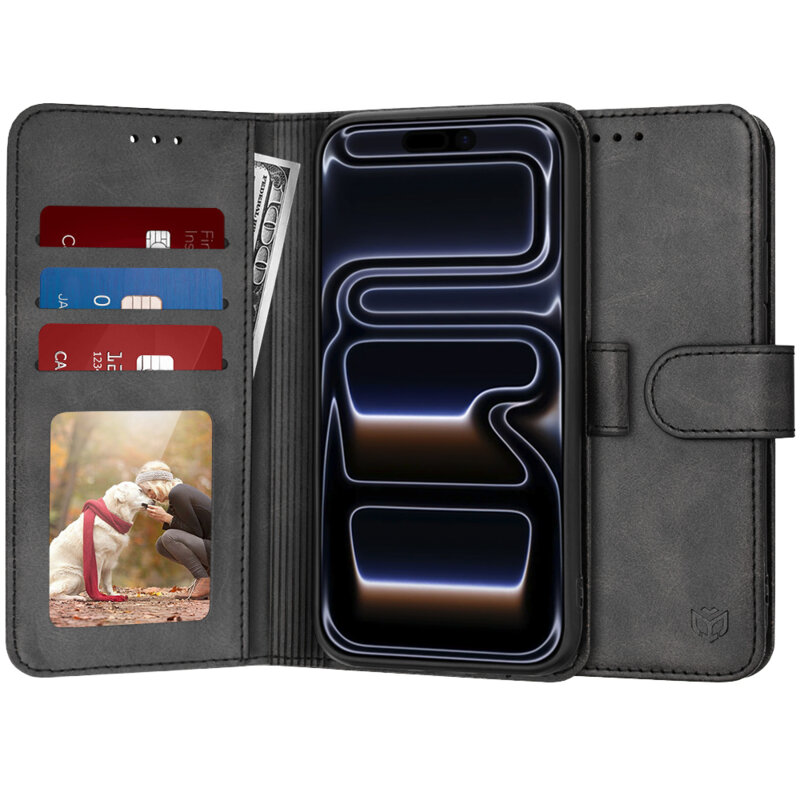 Husa 360 iPhone 17 Pro Techsuit Diary Book, negru