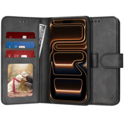 Husa 360 iPhone 17 Pro Max Techsuit Diary Book, negru