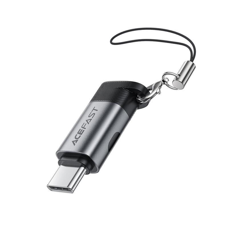 Adaptor USB-C, 480Mbps, 5A, Fast Charging, Acefast, J9, gri