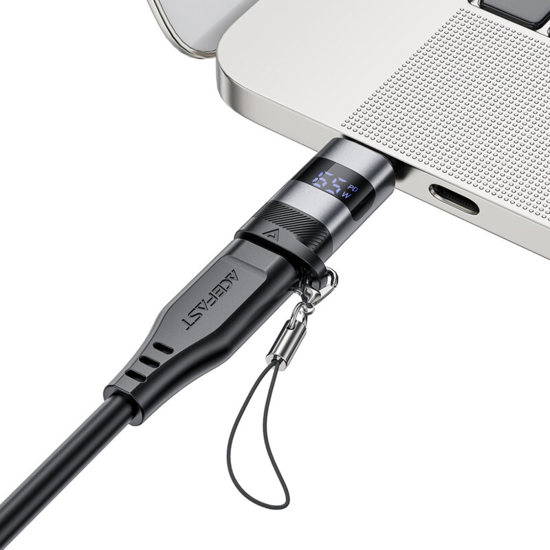 Adaptor USB-C, 480Mbps, 5A, Fast Charging, Acefast, J9, gri