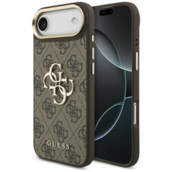 Husa originala Guess iPhone 17 Air Hardcase Big 4G Classic Logo, maro, GUHCP17M4GMGCBR