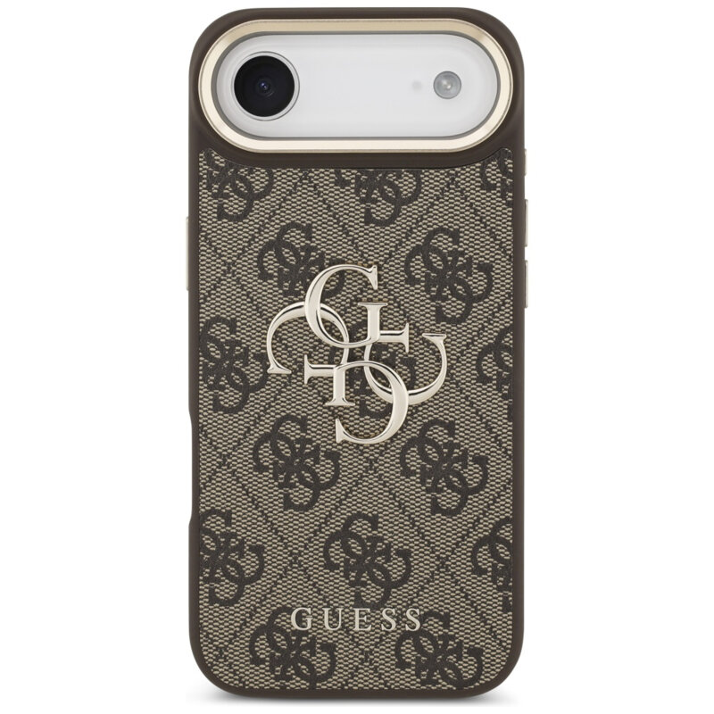 Husa originala Guess iPhone 17 Air Hardcase Big 4G Classic Logo, maro, GUHCP17M4GMGCBR
