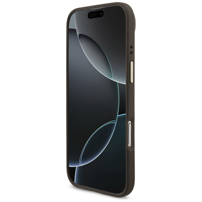 Husa originala Guess iPhone 17 Air Hardcase Big 4G Classic Logo, maro, GUHCP17M4GMGCBR