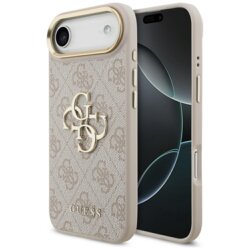 Husa originala Guess iPhone 17 Air Hardcase Big 4G Classic Logo, roz, GUHCP17M4GMGCPI