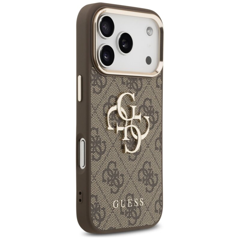 Husa originala Guess iPhone 17 Pro Max Hardcase Big 4G Classic Logo, maro, GUHCP17X4GMGCBR