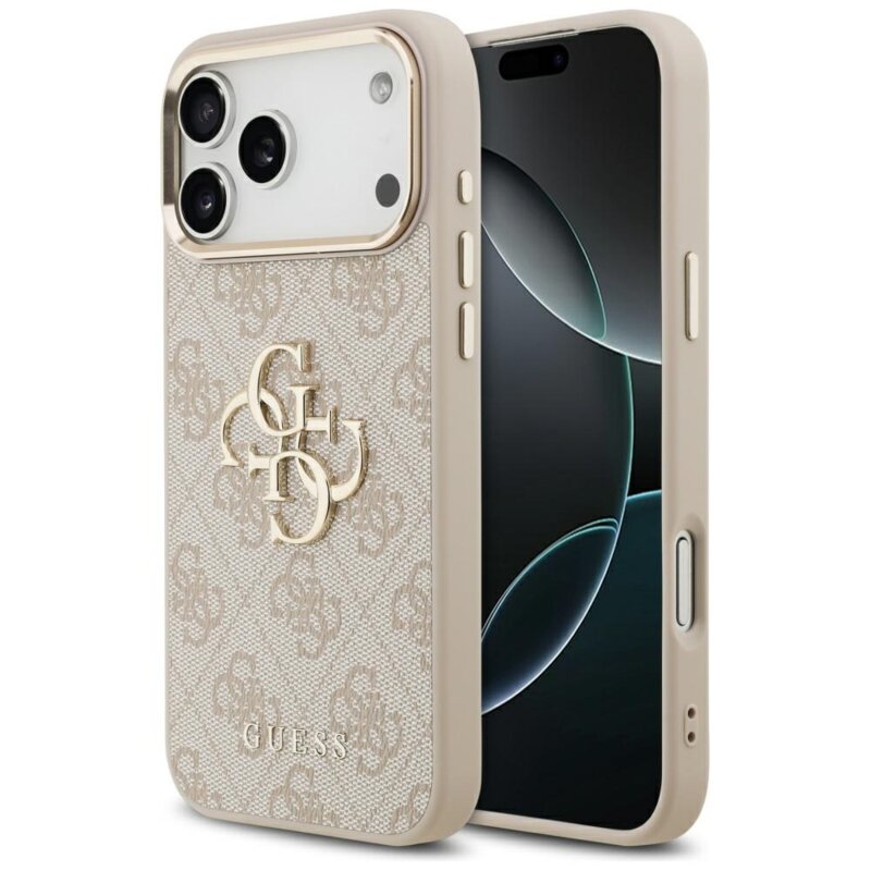 Husa originala Guess iPhone 17 Pro Max Hardcase Big 4G Classic Logo, roz, GUHCP17X4GMGCPI