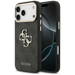 Husa originala Guess iPhone 17 Pro Max Hardcase Big 4G Classic Logo, negru, GUHCP17X4GMGCGR