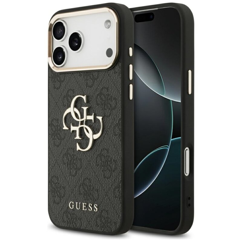 Husa originala Guess iPhone 17 Pro Max Hardcase Big 4G Classic Logo, negru, GUHCP17X4GMGCGR