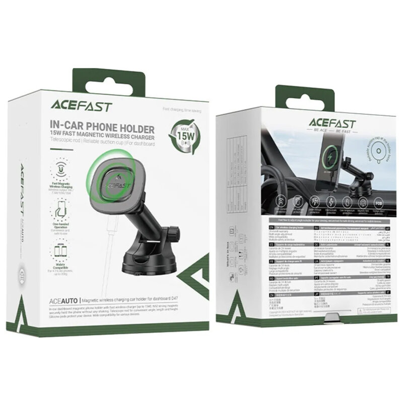 Suport auto cu incarcare wireless pentru bord Acefast, D47