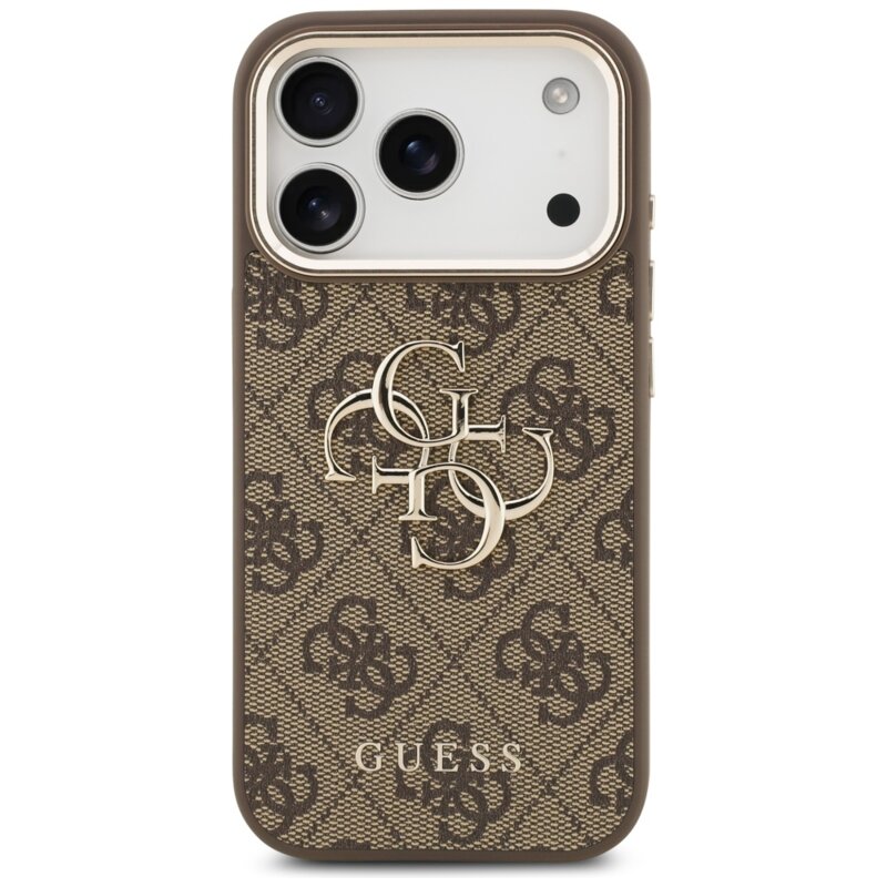 Husa originala Guess iPhone 17 Pro Hardcase Big 4G Classic Logo, maro, GUHCP17L4GMGCBR