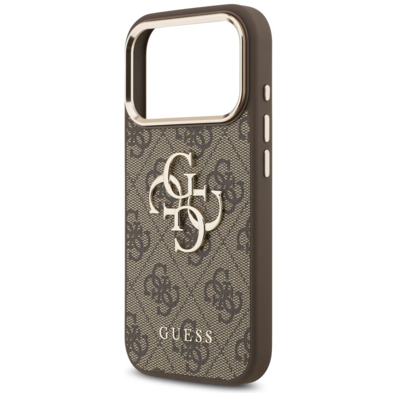 Husa originala Guess iPhone 17 Pro Hardcase Big 4G Classic Logo, maro, GUHCP17L4GMGCBR
