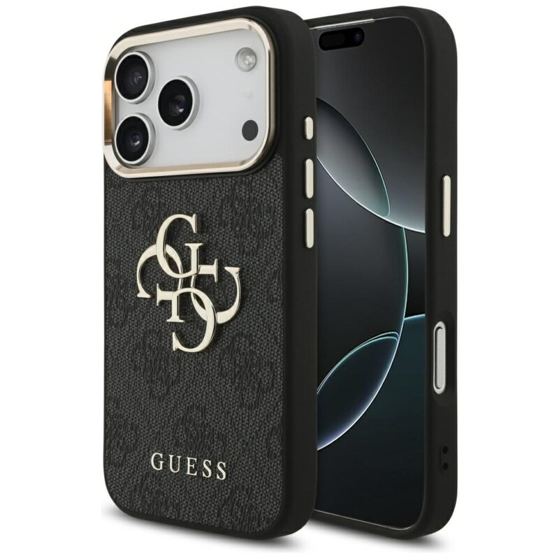 Husa originala Guess iPhone 17 Pro Hardcase Big 4G Logo Classic , negru, GUHCP17L4GMGCGR