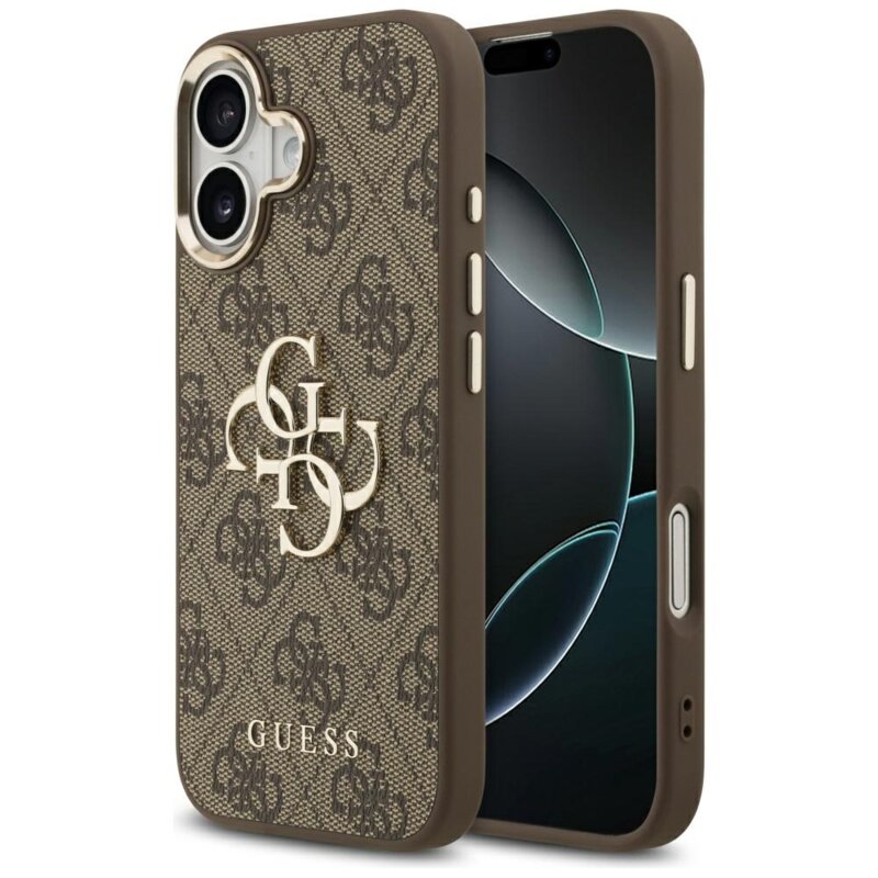 Husa originala Guess iPhone 17 Hardcase Big 4G Classic Logo, maro, GUHCP17S4GMGCBR