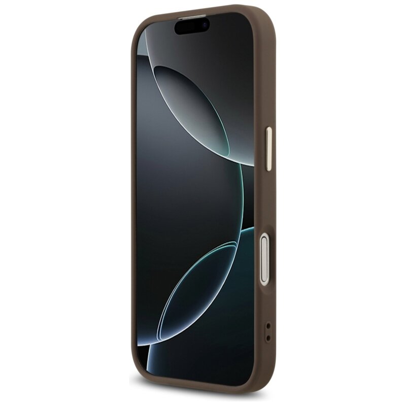 Husa originala Guess iPhone 17 Hardcase Big 4G Classic Logo, maro, GUHCP17S4GMGCBR