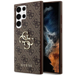 Husa originala Guess Samsung Galaxy S24 Ultra Hardcase 4G Big Logo, maro, GUHCS24L4GMGBR