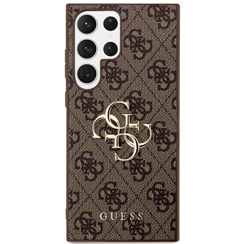 Husa originala Guess Samsung Galaxy S24 Ultra Hardcase 4G Big Logo, maro, GUHCS24L4GMGBR