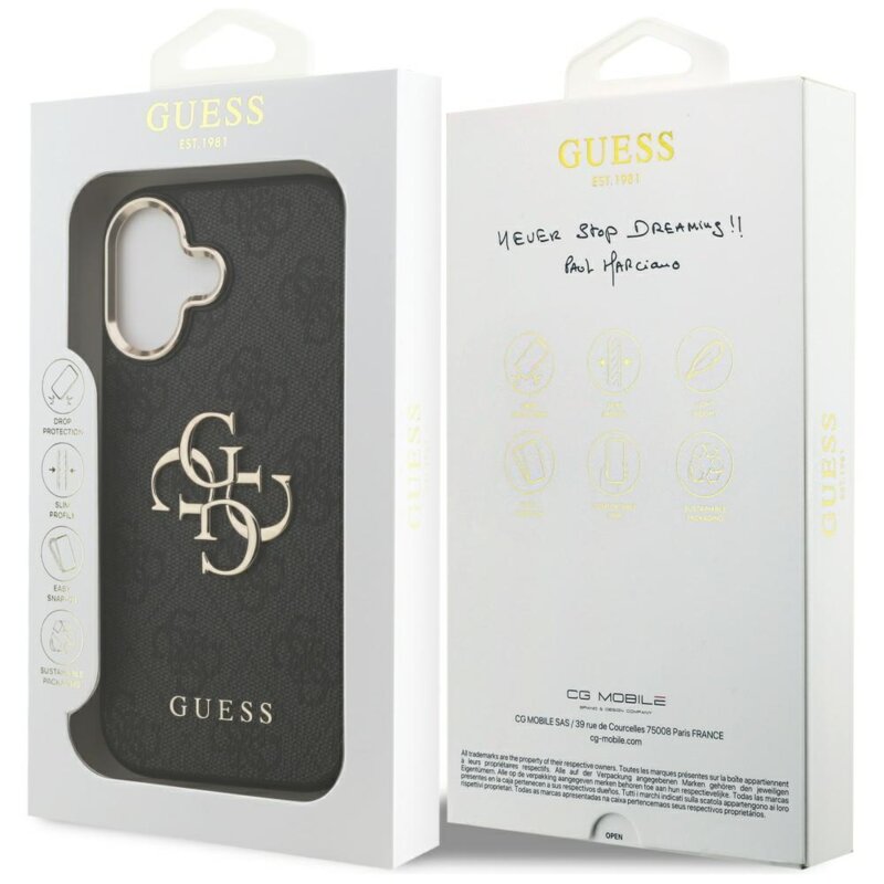 Husa originala Guess iPhone 17 Hardcase Big 4G Classic Logo, negru, GUHCP17S4GMGCGR