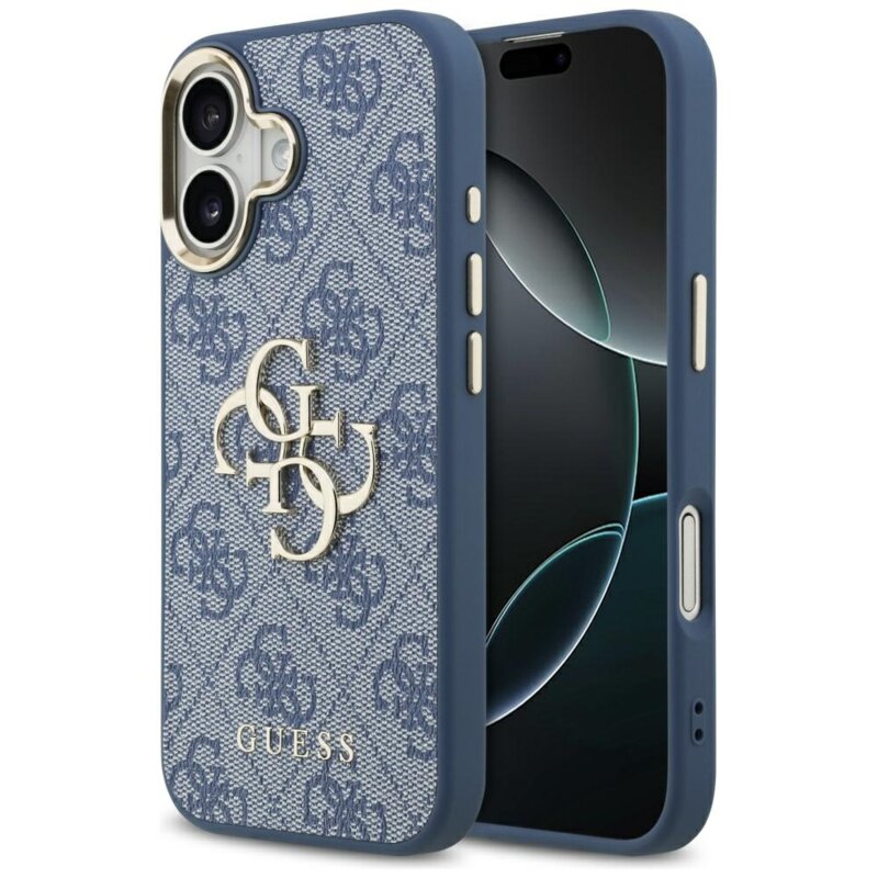 Husa originala Guess iPhone 17 Hardcase Big 4G Classic Logo, bleu, GUHCP17S4GMGCBL