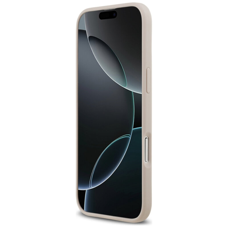 Husa iPhone 17 Air Guess 4G Circle Classic Logo MagSafe, roz, GUHMP17MP4PGRSGP