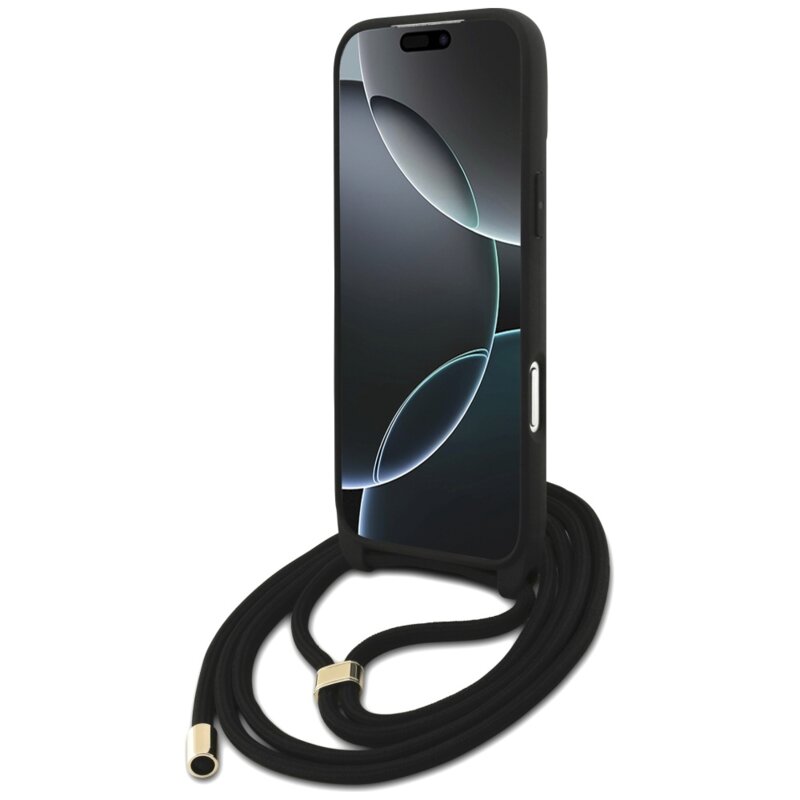 Husa originala Guess iPhone 17 Pro Max Hardcase 4G CBDY Big Logo with Cord Strap, maro, GUHCP17XP4GMGCRW