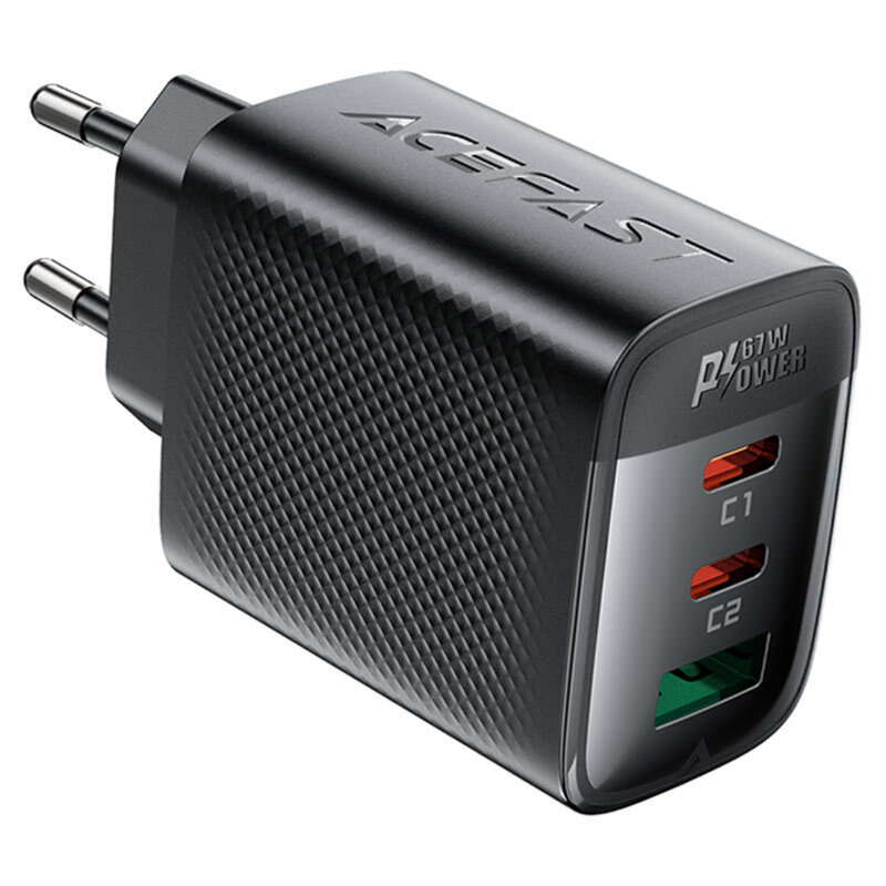 Incarcator Type-C Fast Charging Acefast A108, 67W, 3A, negru