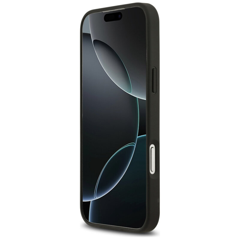 Husa originala Guess iPhone 17 Pro Hardcase 4G Flowers Print MagSafe, negru, GUHMP17LP4ROPEMCK