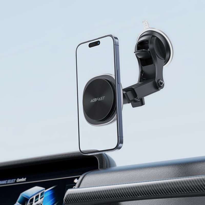 Suport auto MagSafe cu incarcare wireless Acefast, D42, argintiu