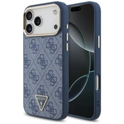 Husa originala Guess iPhone 17 Pro Max Hardcase 4G Triangle Logo MagSafe, albastru, GUHMP17XP4GTDGMB