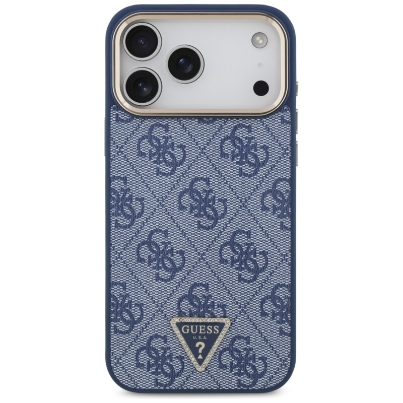 Husa originala Guess iPhone 17 Pro Max Hardcase 4G Triangle Logo MagSafe, albastru, GUHMP17XP4GTDGMB