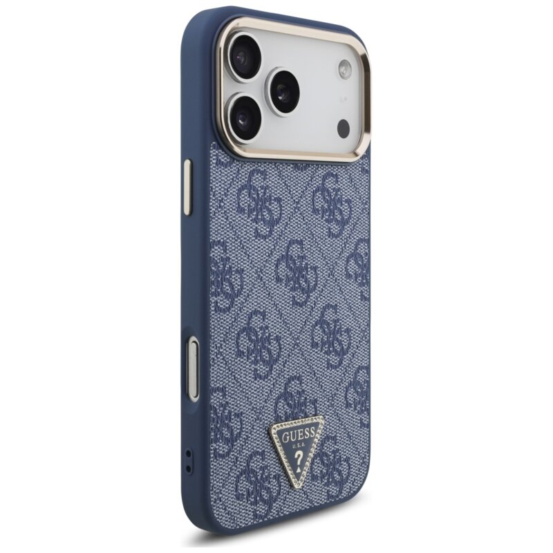 Husa originala Guess iPhone 17 Pro Max Hardcase 4G Triangle Logo MagSafe, albastru, GUHMP17XP4GTDGMB