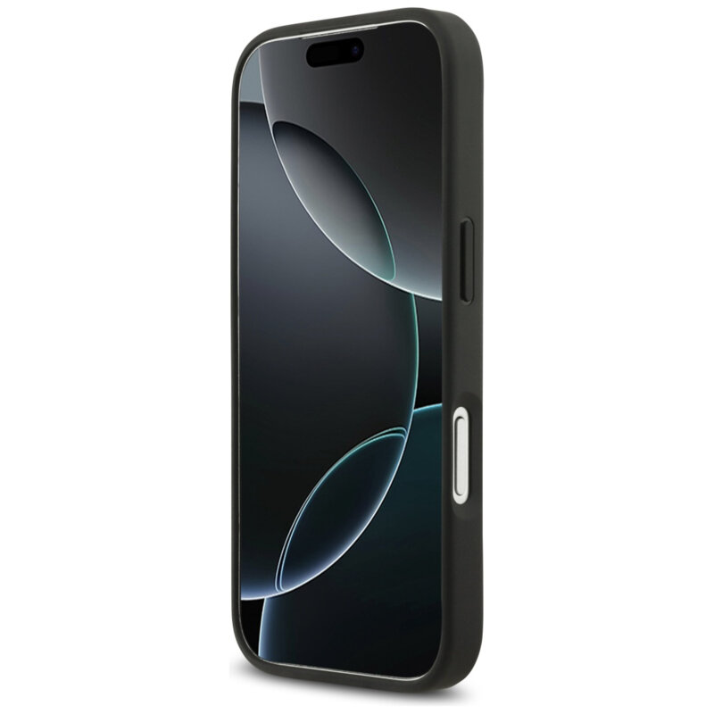 Husa originala Guess iPhone 17 Pro Max Rhinestone Triangle Logo, negru, GUHCP17XHDGTPK