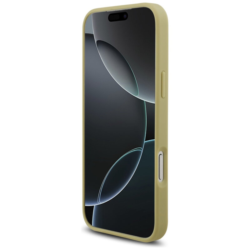 Husa originala Guess iPhone 17 Pro Rhinestone Triangle Logo, auriu, GUHCP17LHDGTPD