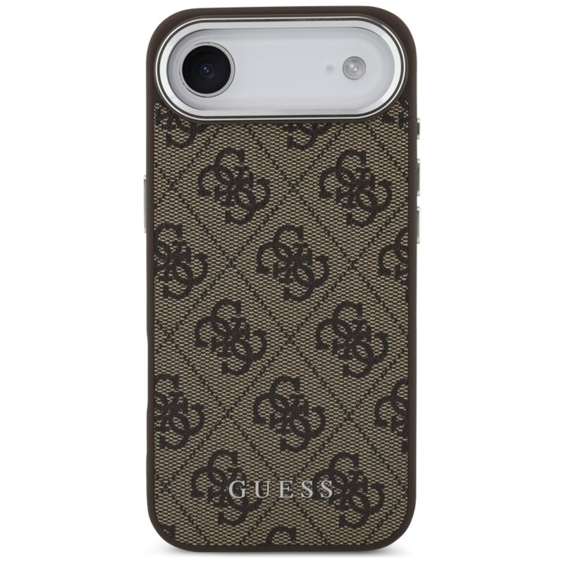 Husa originala Guess iPhone 17 Air Hardcase 4G Classic Logo MagSafe, maro