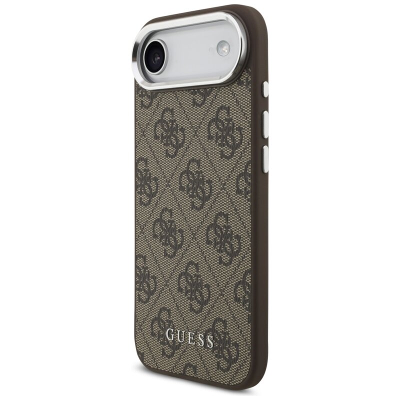 Husa originala Guess iPhone 17 Air Hardcase 4G Classic Logo MagSafe, maro