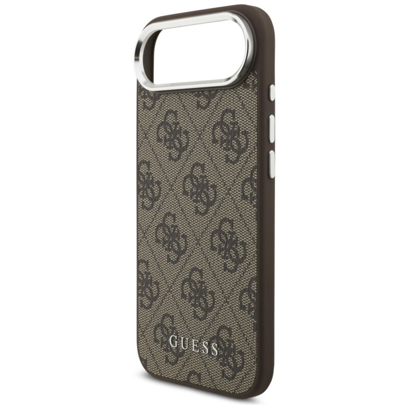 Husa originala Guess iPhone 17 Air Hardcase 4G Classic Logo MagSafe, maro