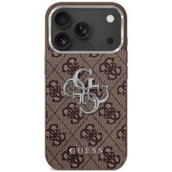 Husa originala Guess iPhone 17 Hardcase Big 4G Classic Logo, maro