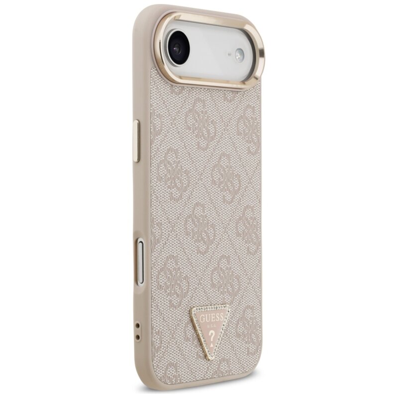 Husa originala Guess iPhone 17 Air Hardcase 4G Triangle Logo MagSafe, roz, GUHMP17MP4GTDGMP