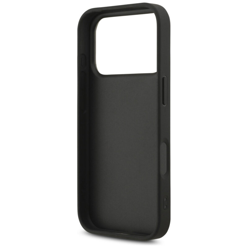 Husa Guess Fixed Glitter Big 4G iPhone 17 Pro Max cu sclipici, negru, GUHCP17XHG4SGK