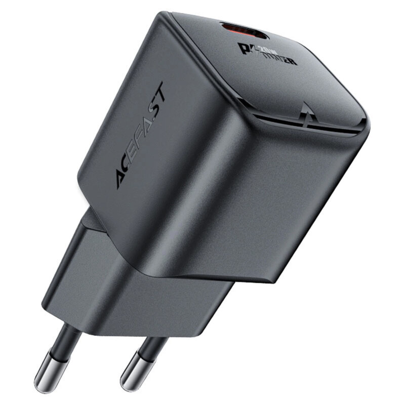 Incarcator Type-C PD20W GaN + cablu USB-C, Acefast A73, negru